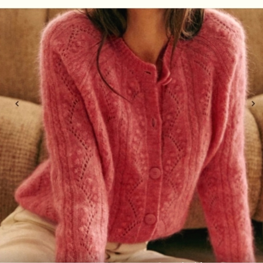 Sezane Pink Knit Sweater